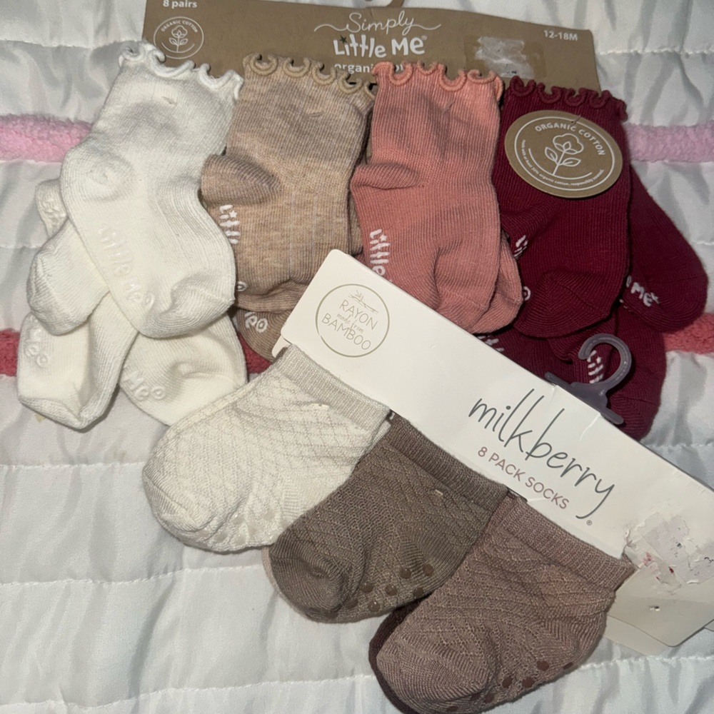 Organic milk berry Baby Socks Set!